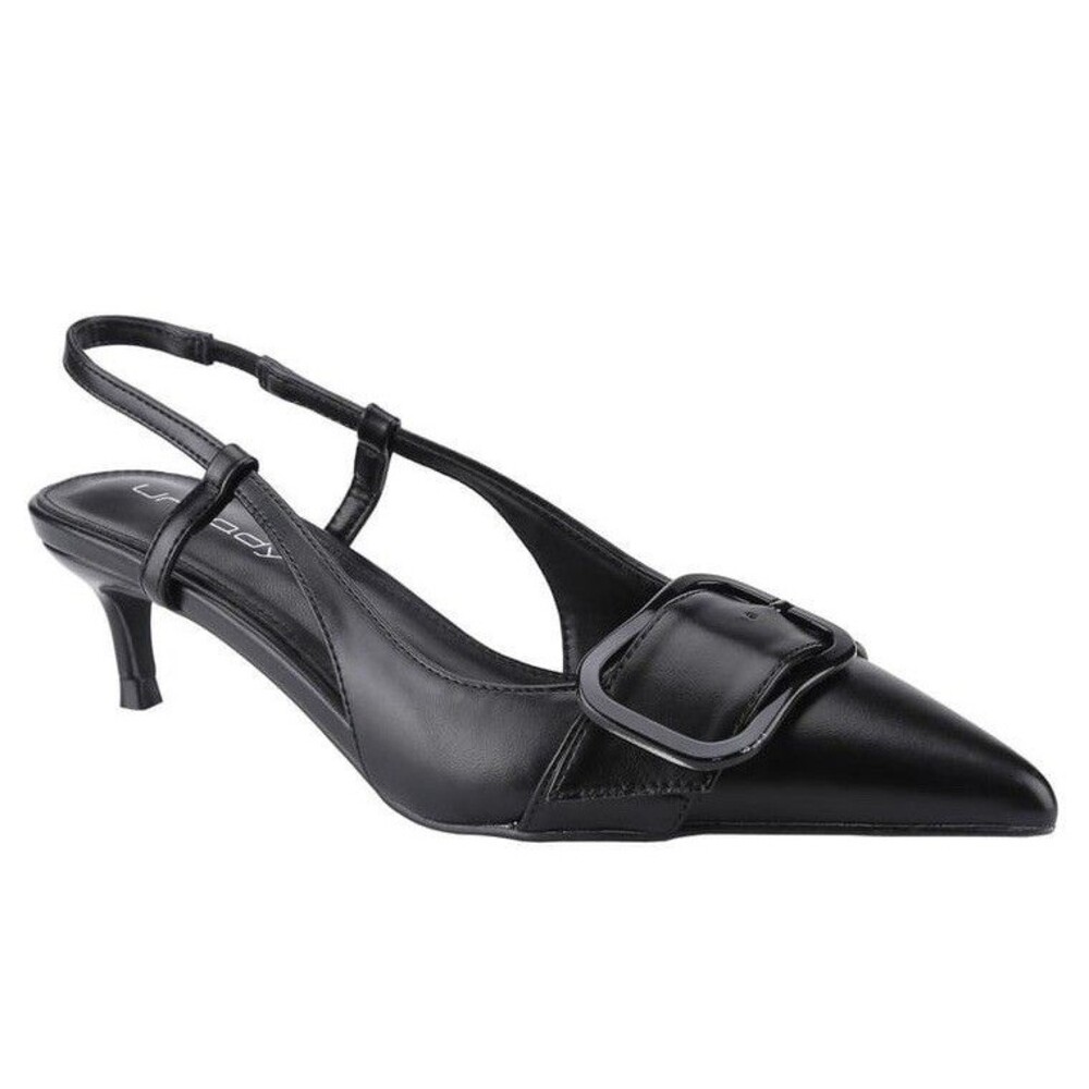 Unilady Women's Low Kitten Heel Pointed Toe Slingback Slip On Pump Shoes SZ 7.5